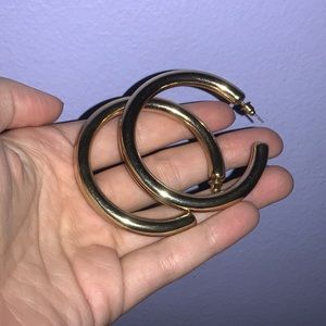 Gold chunky hoops